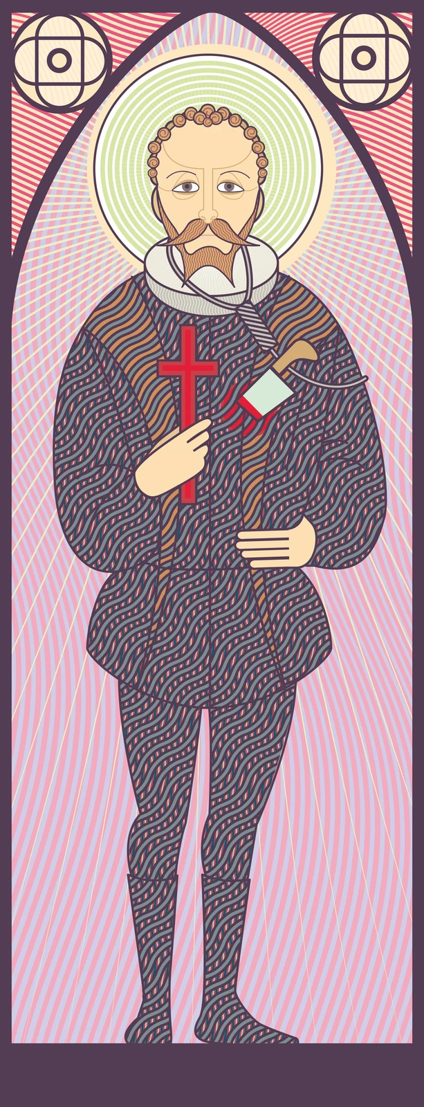 Illustrated portrait of Saint Edmund Campion