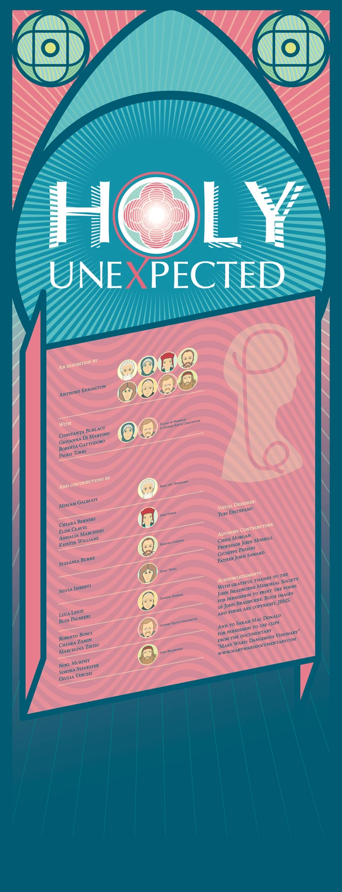 The original illustrated Holy Unexpected credits panel