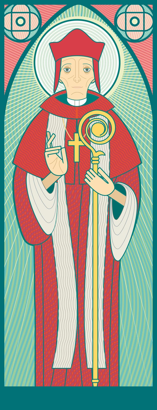 Illustrated portrait of Saint John Fisher
