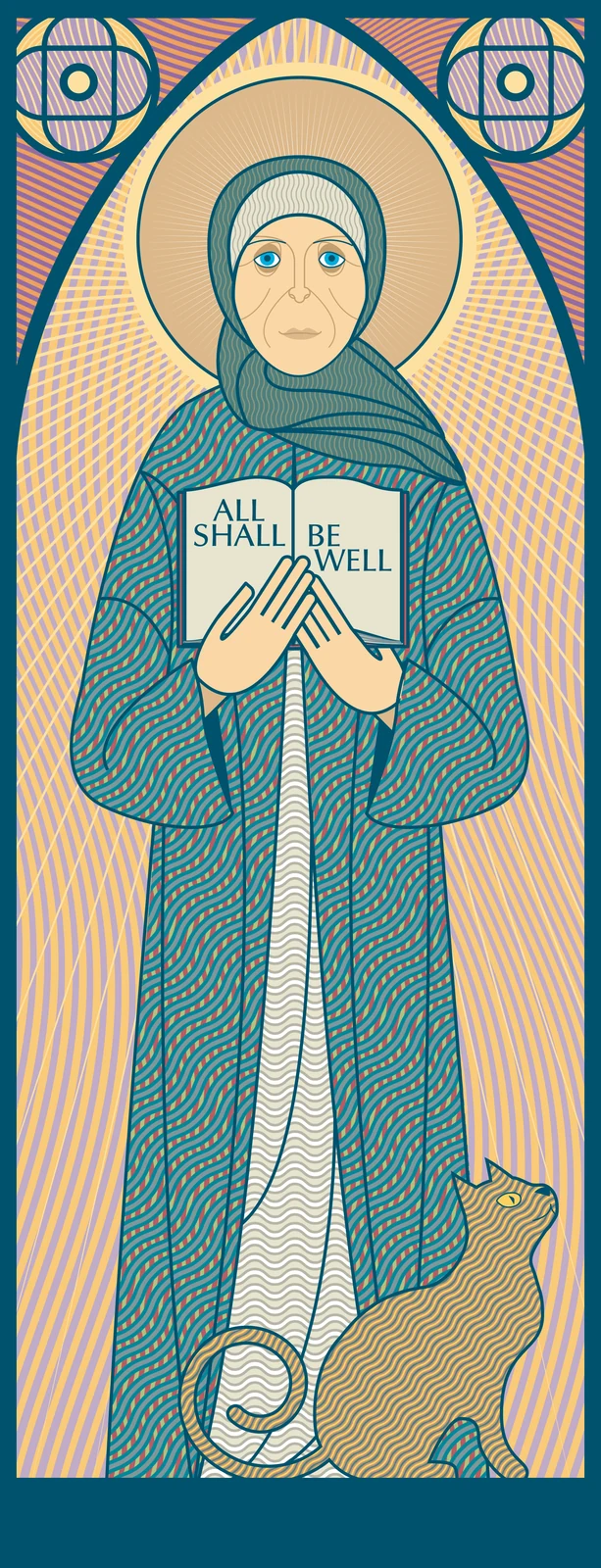 Illustrated portrait of Julian of Norwich